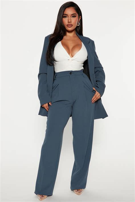 Hailey Trouser Pant - Indigo | Fashion Nova