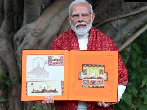 Pm Modi Releases Commemorative Postage Stamps On Shri Ram Janmabhoomi