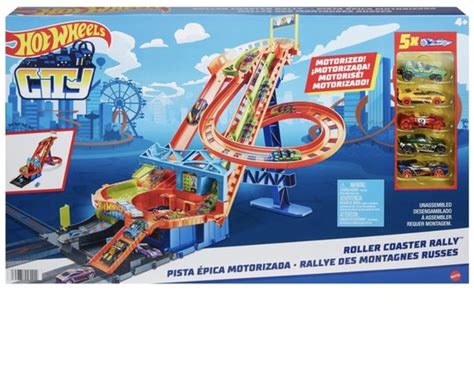 Hot Wheels City Racebaan Roller Coaster Rally Inclusief Autos Spectaculair Bol