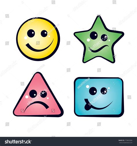 color smiley faces emoji icons vector stock vector royalty