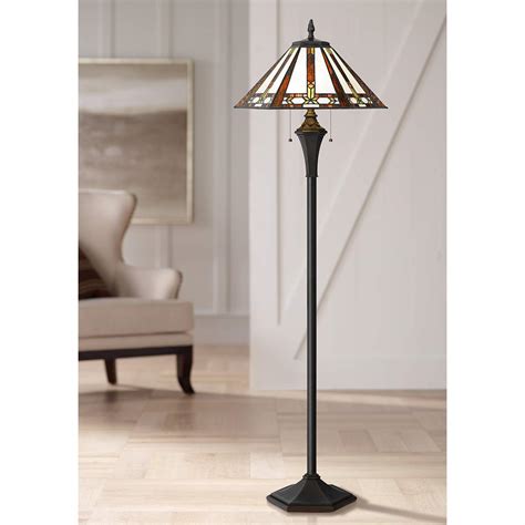 Autumn Tiffany-Style Stained Glass Floor Lamp - #23F70 | Lamps Plus