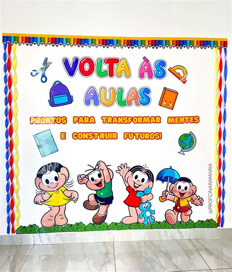 Volta As Aulas Turma Da Monica - Painel Volta às Aulas turma da Mônica – Professora Cinara Maria ...
