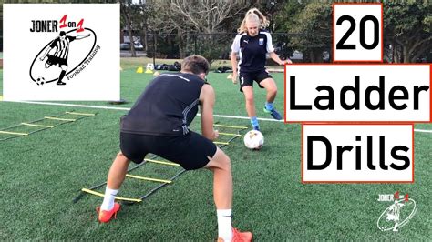 20 Ladder Drills With And Without The Ball Joner Football Youtube