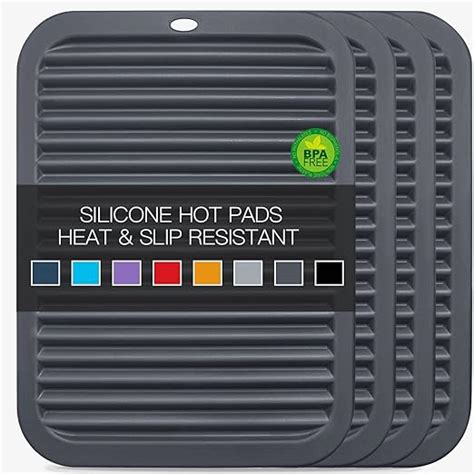 Amazon Pcs Silicone Trivet For Hot Dishes Pot Holders Heat Resistant Pads For Pots And