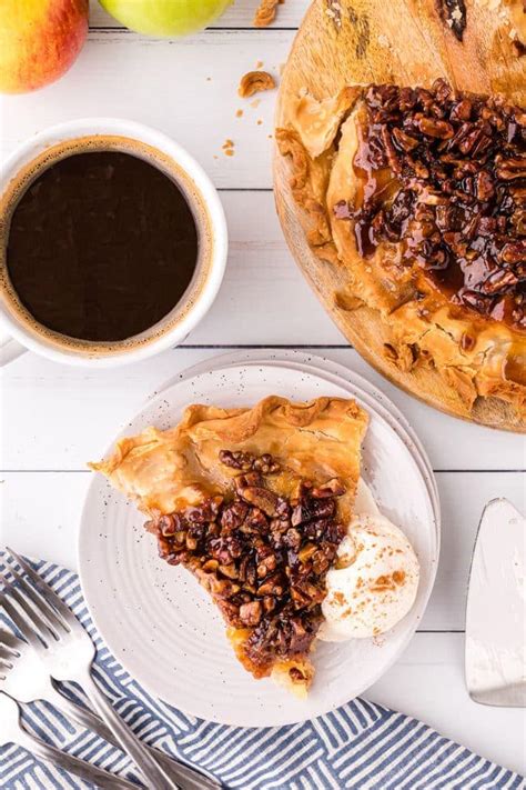 Upside Down Apple Pecan Pie