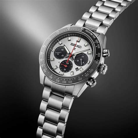 Seiko Prospex Speedtimer Go Large Solar Chronograph Silver Dial