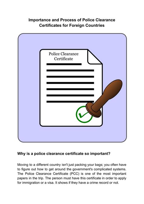 Ppt Importance And Process Of Police Clearance Certificates For