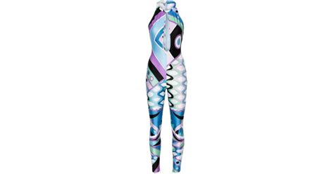 Emilio Pucci Vivara Print Jumpsuit In Blue Lyst