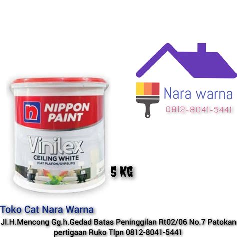 Nippon Paint Vinilex Celling Cat Khusus Plaffon Gypsum Super White Matt