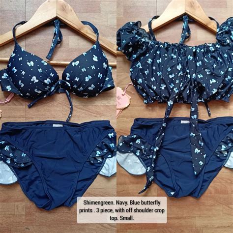Piece Navy Blue Bikini Women S Fashion Swimwear Bikinis Swimsuits On Carousell