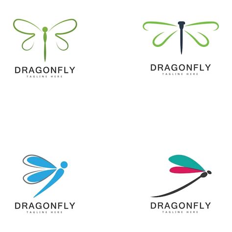 Premium Vector Dragonfly Logo Template Vector Icon Illustration Design