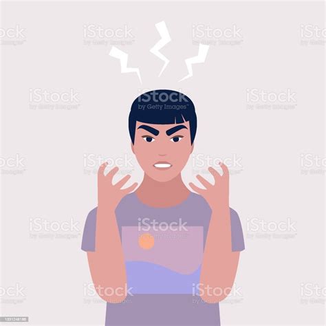 Anger Explosion Negative Emotions Stock Illustration Download Image