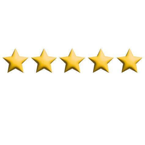 5 Stars Rating sign and symbol on Transparent Background 17178284 PNG