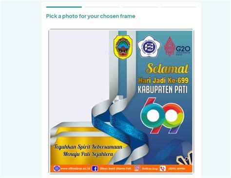 Link Terbaru Twibbon HUT Ke 699 Kota Pati Simak Cara Memasang Foto