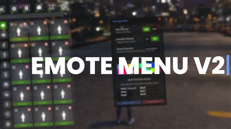 Standalone Advanced Emote Menu V Emotes No Sql Original