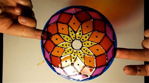 Tutorial DIY Cómo pintar mandalas en CD Mandalas en cds Como