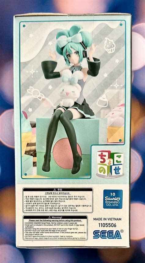 Hatsune Miku X Cinnamoroll Chokonose Premium Figure Hobbies Toys