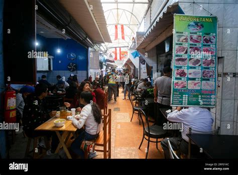 Lima Peru 1st January 2023 Restaurant In The Surquillo Market In