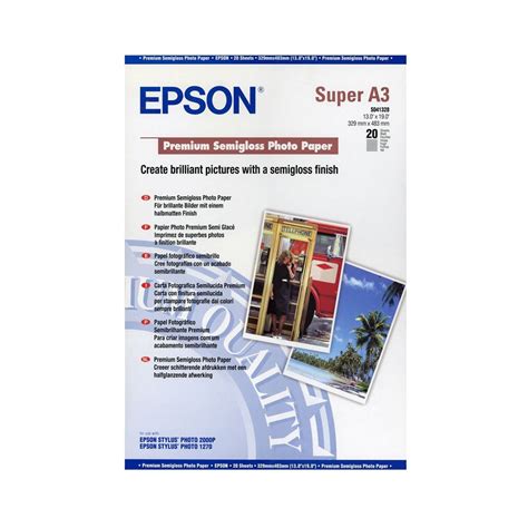 EPSON Premium Semigloss Photo Paper (A3+ / 20 Sheets) – The Compex Store