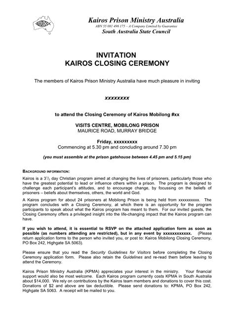 Closing Ceremony Invitation Docslib