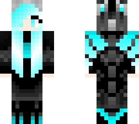 recolored ice dragon girl | Minecraft Skin