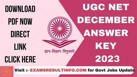 Ugc Net Answer Key 2023 Out For All Subject Check Now