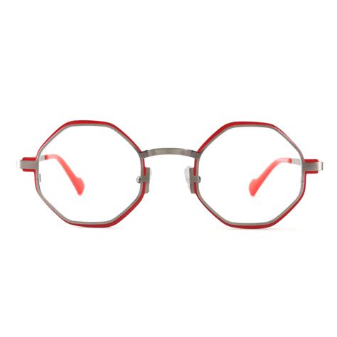 Sanchez Geometric Red Glasses