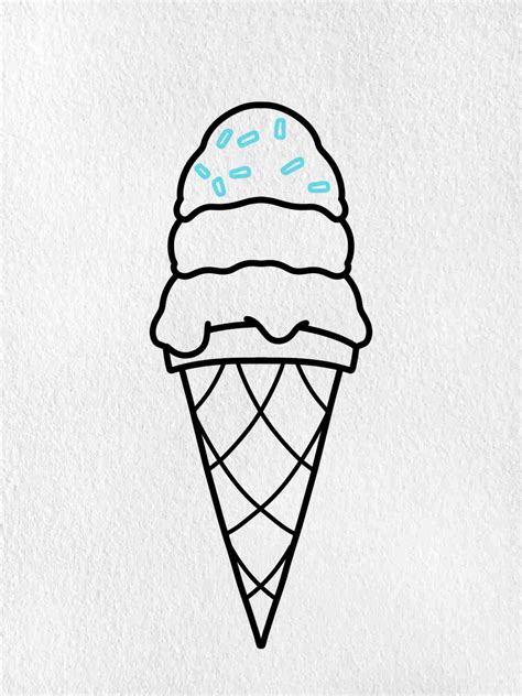 How To Draw Ice Cream 5 Scoops