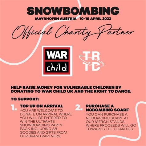 Sb23 Supports War Child And Trtd Snowbombing