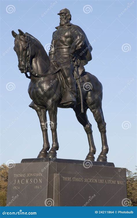 Stonewall Jackson Monument, Manassas, Virginia Stock Photo - Image of ...