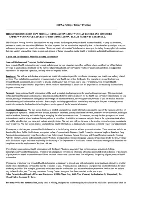 Hipaa Privacy Policy Template
