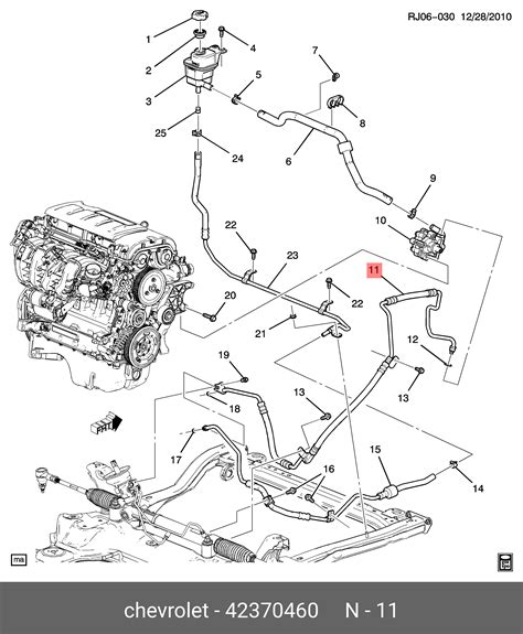Шланг ГУР GENERAL MOTORS (GM)/AC-DELCO 42370460 для Chevrolet Aveo III ...