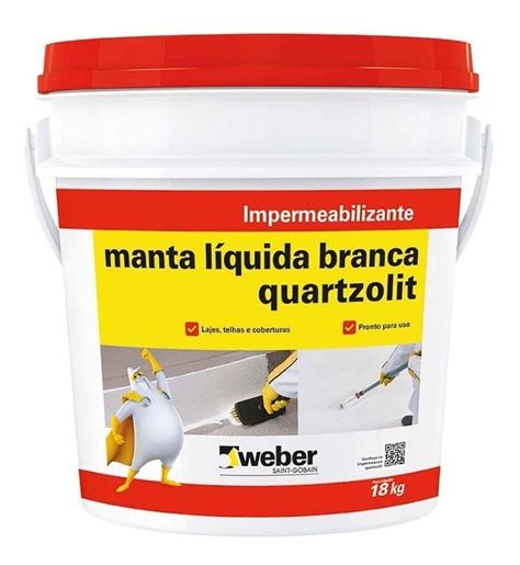 Manta Líquida 18kg Branca Quartzolit Weber Quartzolit Parcelamento