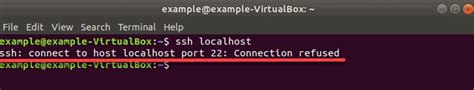 Windows Ssh Localhost Connection Refused