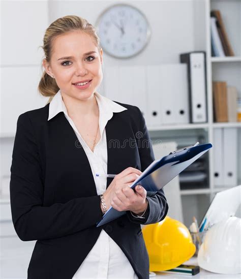 assistant  design office noting tasks stock image image