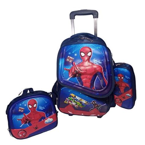 Cartable Trolley Poches Pi Ces Design D Spider Man R F E