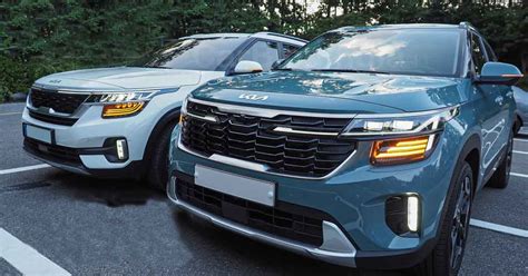 2023 Kia Seltos Facelift Alongside Current Model What Alls Different