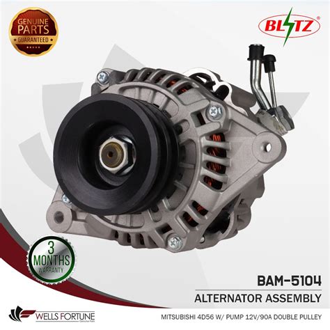 Mitsubishi D V A With Pump Double Pulley Blitz Alternator