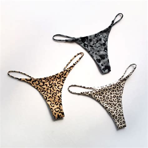 Cotton Leopard G String Women Panties Sexy Briefs Thong Low Waist T Back Bikini Underwear