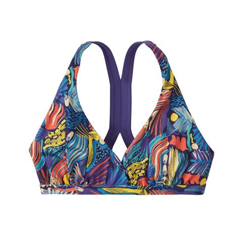 Patagonia Womens Bottom Turn Joy Blue Bikini Top Tallington Lakes