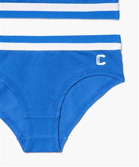 Ensemble lingerie fille 2 pièces brassière et shorty C bleu fonce GEMO