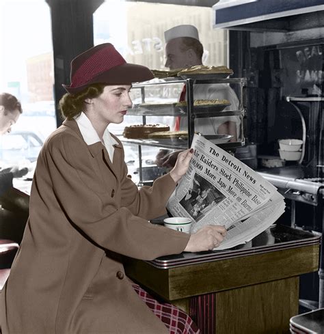 Shorpy Historical Picture Archive War News Colorized 1942 High