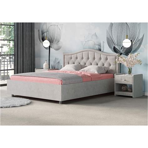 Кровать полутораспальная замшевая 120х190 см кофе Ancona - купить за ...