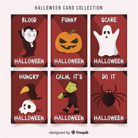 Free Vector Halloween Card Collection