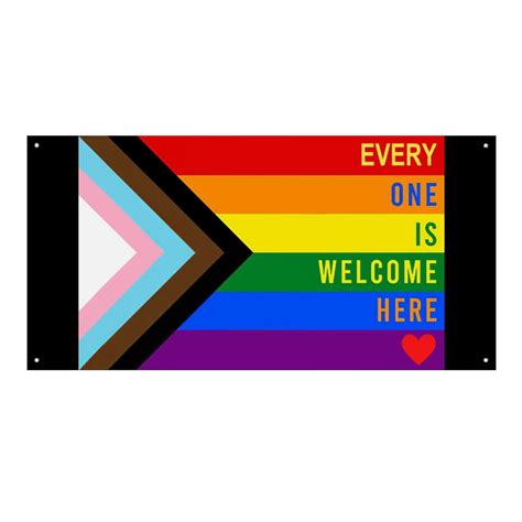 Progress Pride Flag Rainbow Gay Lesbian Transgender Bisexual LGBTQ Banners Flag Hanging Backdrop