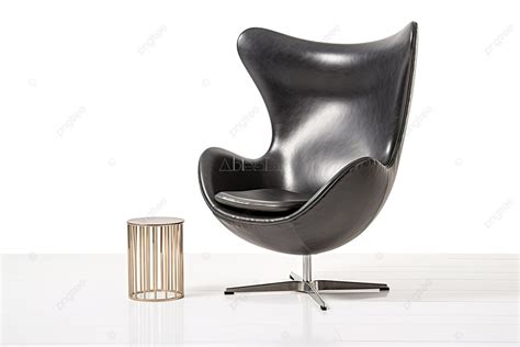 Black Egg Chair Reclaimed Background Furniture Leather Living Room
