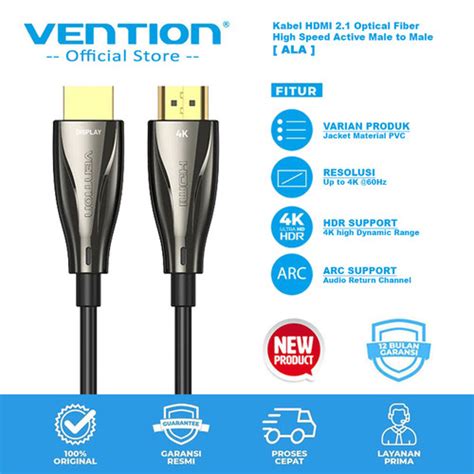 Jual Vention Kabel Hdmi Fiber Optic Active Male To Male K Uhd Hdr