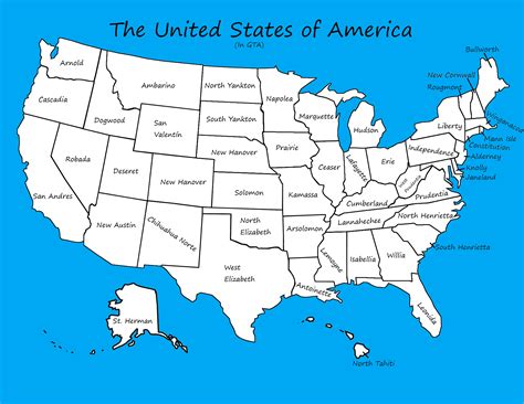 Map Of America In Gta I Made This A Bit Ago So I May Or May Not Have