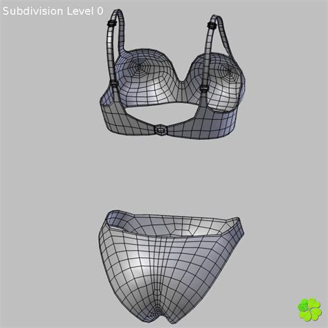 3D Model Bikini Hearts Low Poly VR AR Low Poly CGTrader