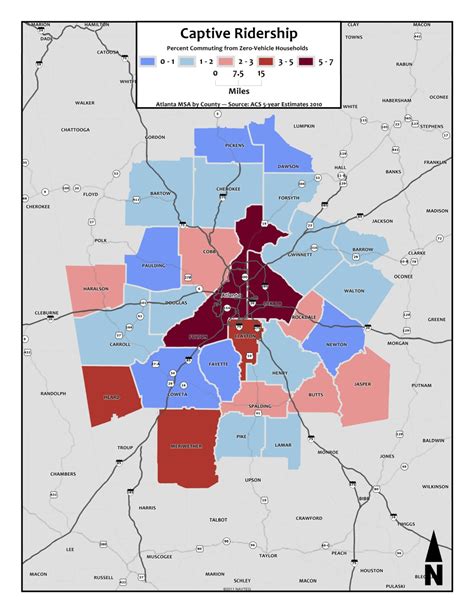 Zero-Vehicle Households – metro counties | Metro Atlanta Equity Atlas